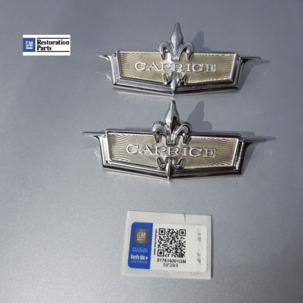 1971-1972 Caprice Sail Panel Emblem Set